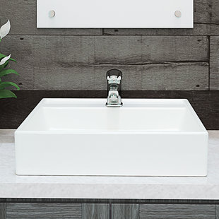 Square Bathroom Sinks You Ll Love Wayfair Quickview Decolav Clically Redefined Aurelia Ceramic Square Vessel Bathroom Sink