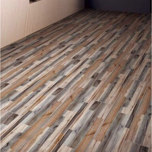 Old Village 5.9 x 31.5 Ceramic Wood Look Tile in Rustic Cognac by Christina & Son