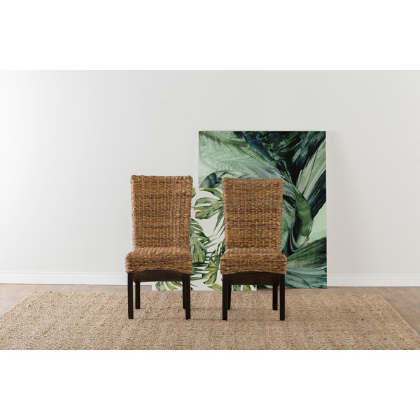 Anaya Dining Chair In Rattan Abaca (Set Of 2) By Beachcrest Home