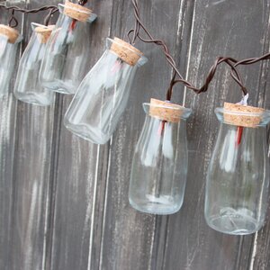 10-Light 7.5 ft. Milk Bottle String Lights