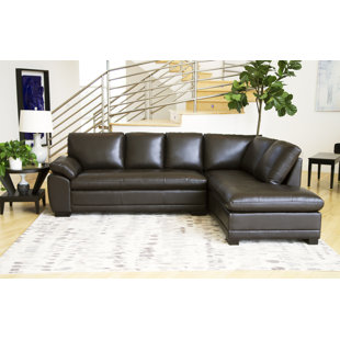 Brown Chaise Sofa Leather Sectionals You Ll Love Wayfair Barnard Leather Sectional