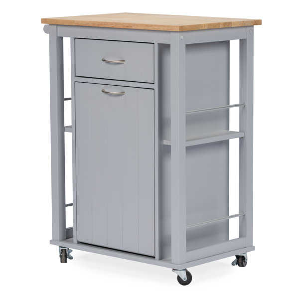 Delmi Kitchen Cart With WoodenTop By Highland Dunes 2019 Sale