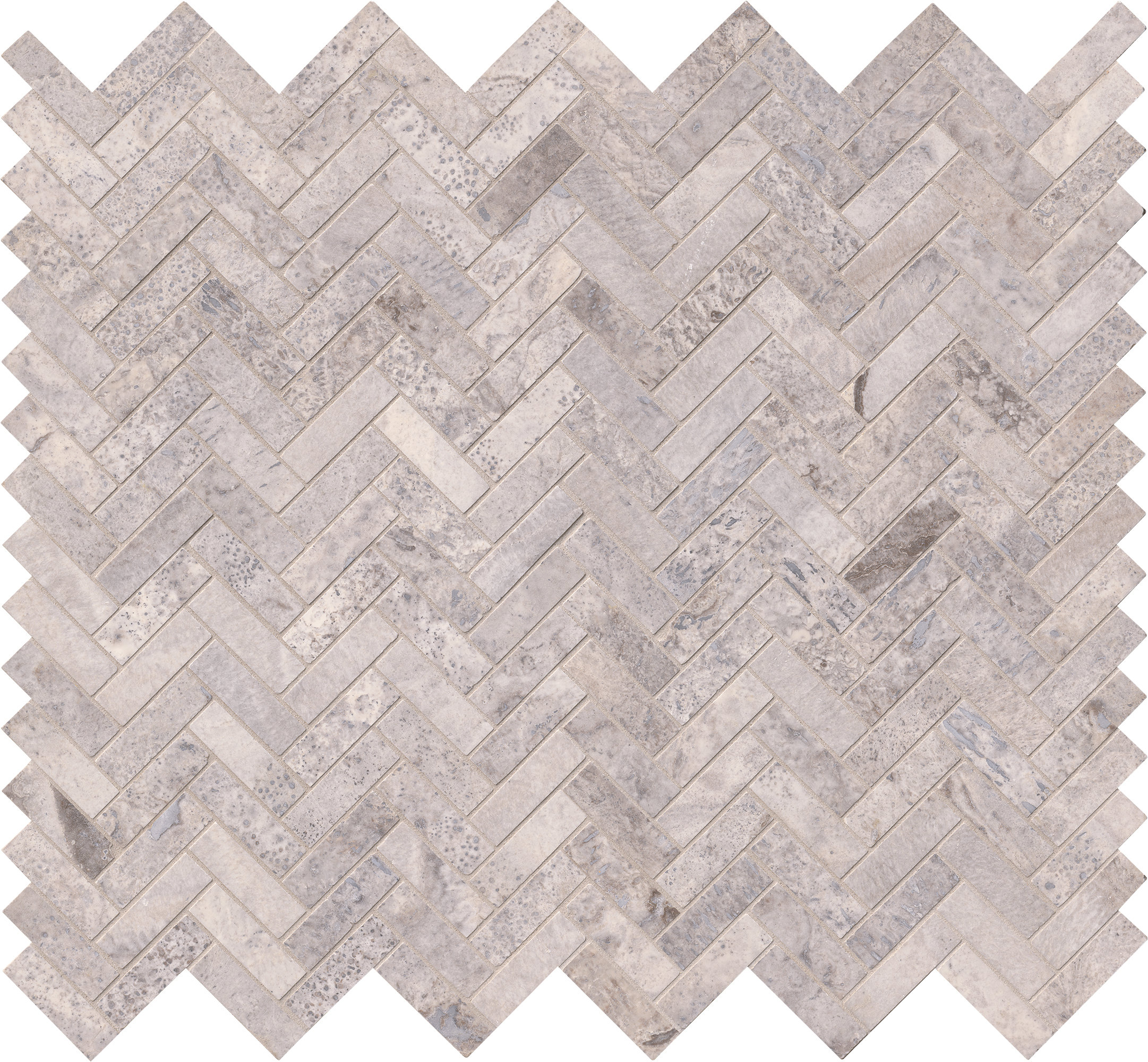 Msi Silver Travertine Herringbone Honed Mosaic Tile In Gray Wayfair Msi Silver Travertine Herringbone Honed