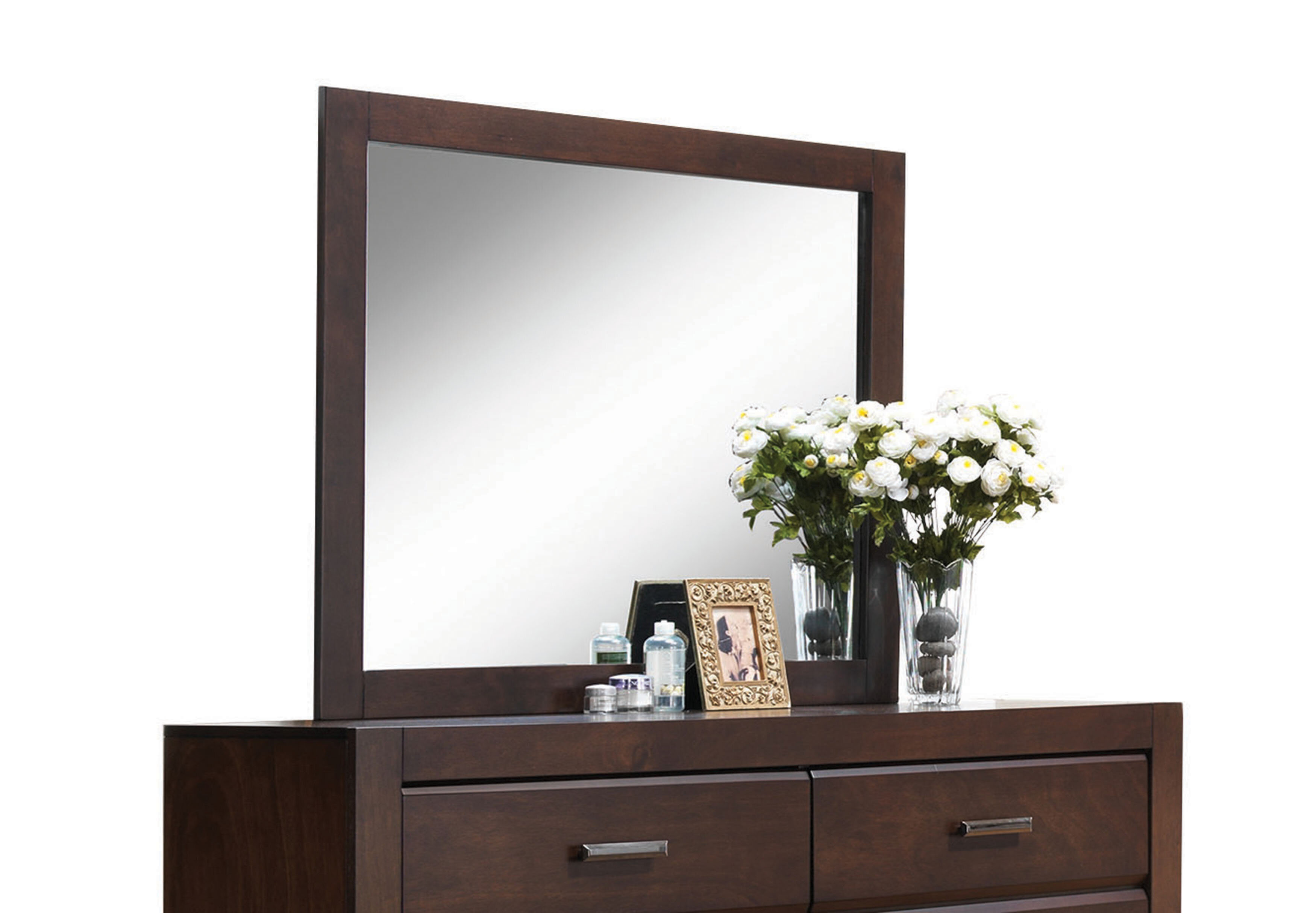 Latitude Run Rectangular Walnut Dresser Mirror Wayfair