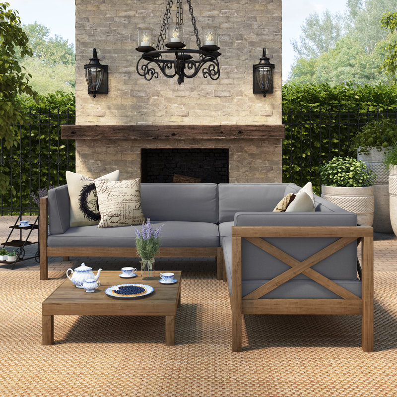 Lark Manor Lejeune 4 Piece Sofa Set with Cushion & Reviews | Wayfair Lark Manor Lejeune 4 Piece Sofa Set with Cushion & Reviews | Wayfair