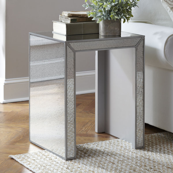 Dicha Mirrored Side Table By Rosdorf Park 2019 Sale