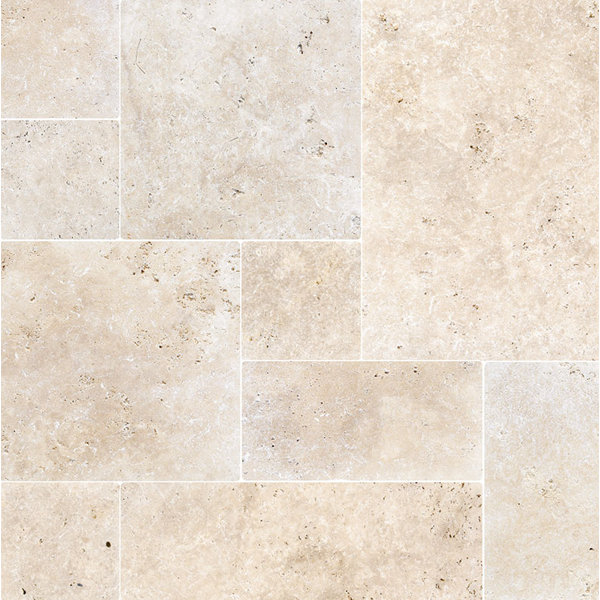 Random Sized Travertine Field Tile in Ivory by Parvatile