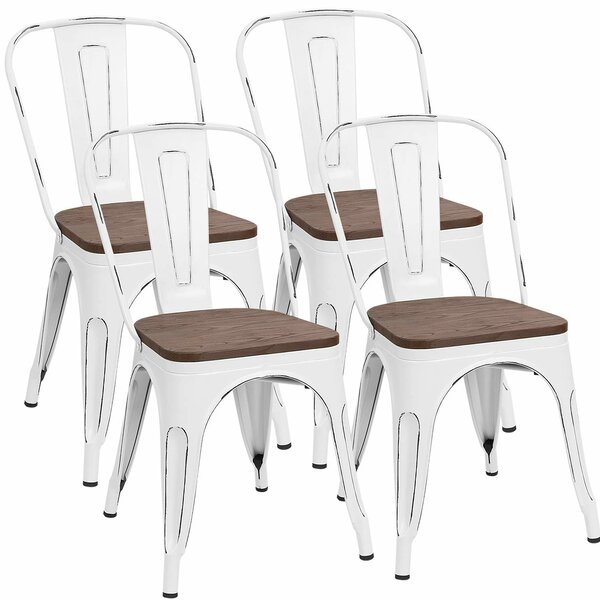 Glennie Metal Slat Back Side Chair (Set Of 4) By Williston Forge