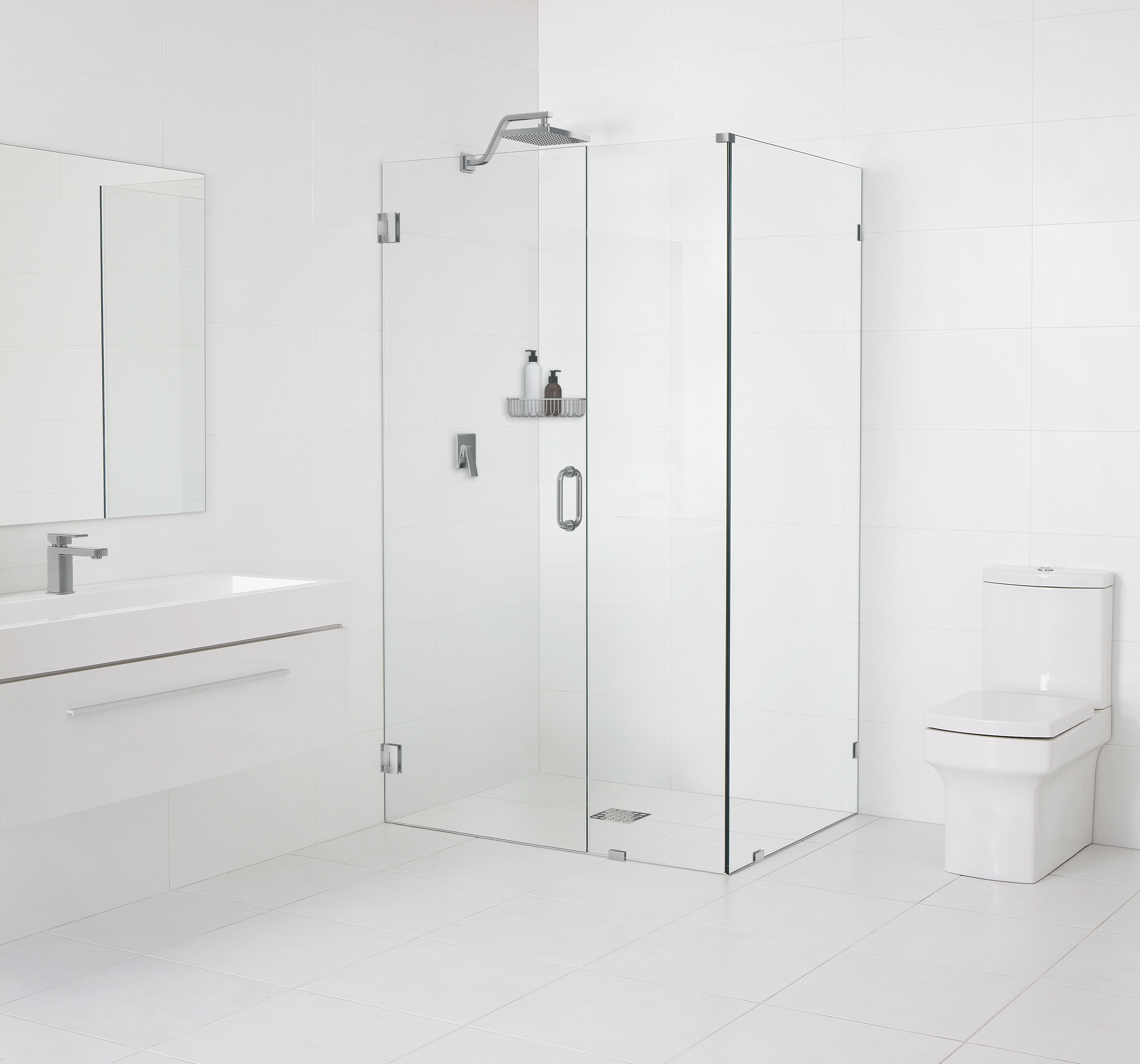 Glass Warehouse 34 5 X 78 Hinged Frameless Shower Door Wayfair