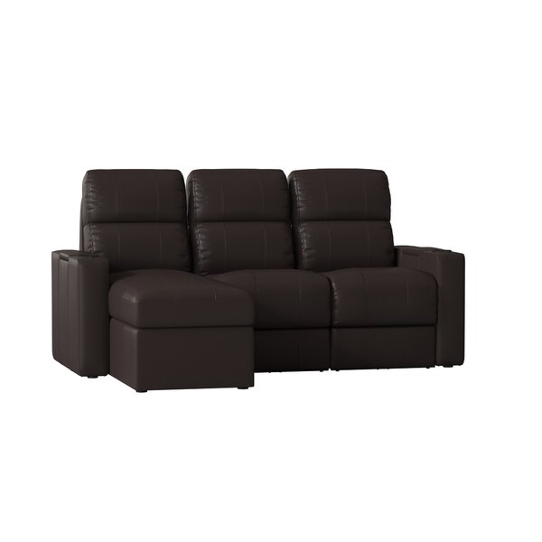 Leather Home Theater Sofa (Row Of 3) (Set Of 3) By Red Barrel Studio