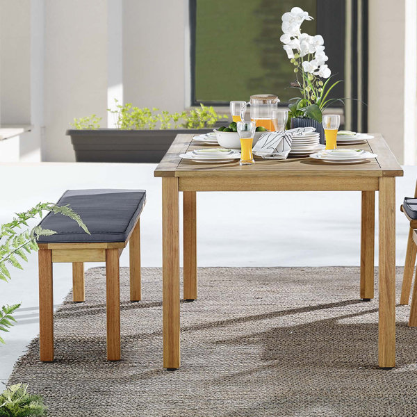 Outdoor Table And Bench Set Wayfair Ca