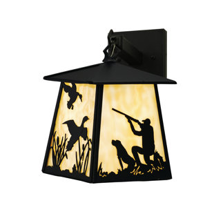 Best Duck Hunter Dog 1-Light Outdoor Wall Lantern By Meyda Tiffany Outdoor Lighting Duck Hunter Dog 1-Light Outdoor Wall Lantern By Meyda Tiffany Outdoor Lighting