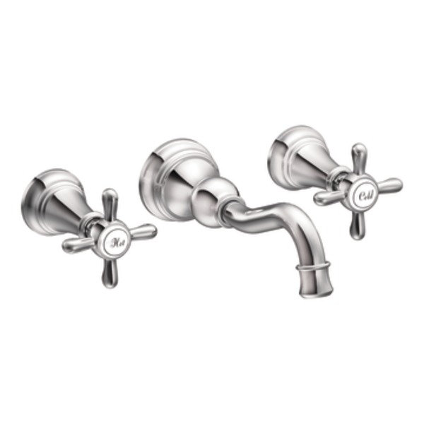 Ts42112bn Orb Moen Weymouth Double Cross Handle Wall Mounted Weymouth Double Cross Handle Wall Mounted Bathroom Faucet