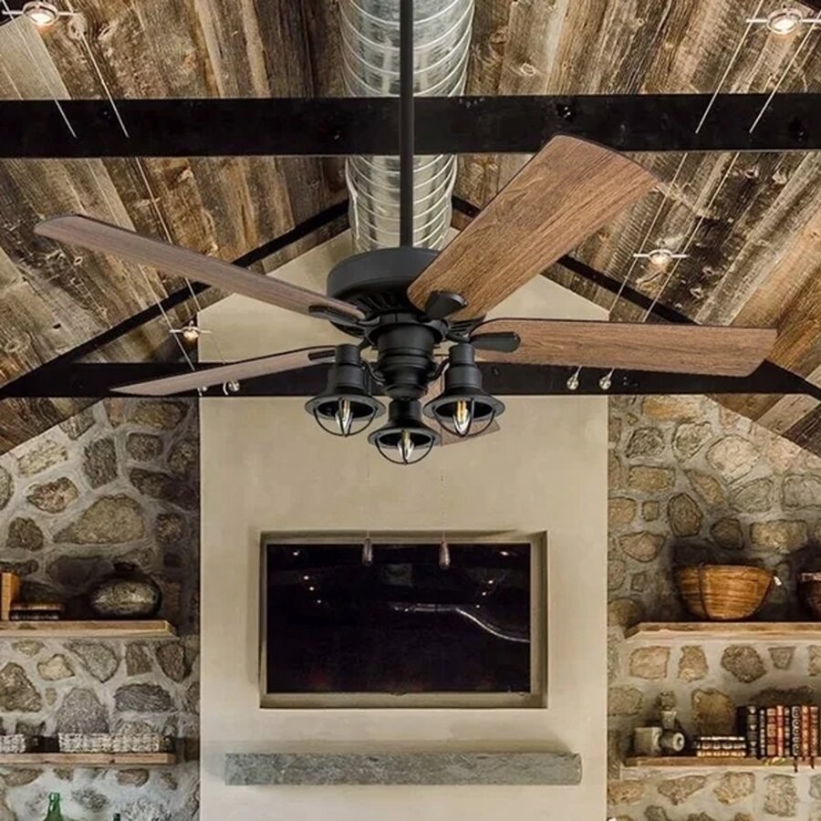 52" Chaz 5 - Blade Standard Ceiling Fan with Light Kit Included