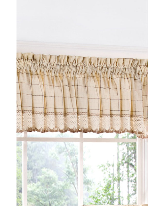 August Grove Cripe Checkered Tailored 60 Window Valance With
