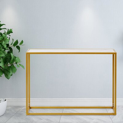 Mercer41 Ankur 11.02" Console Table  Color: Gold