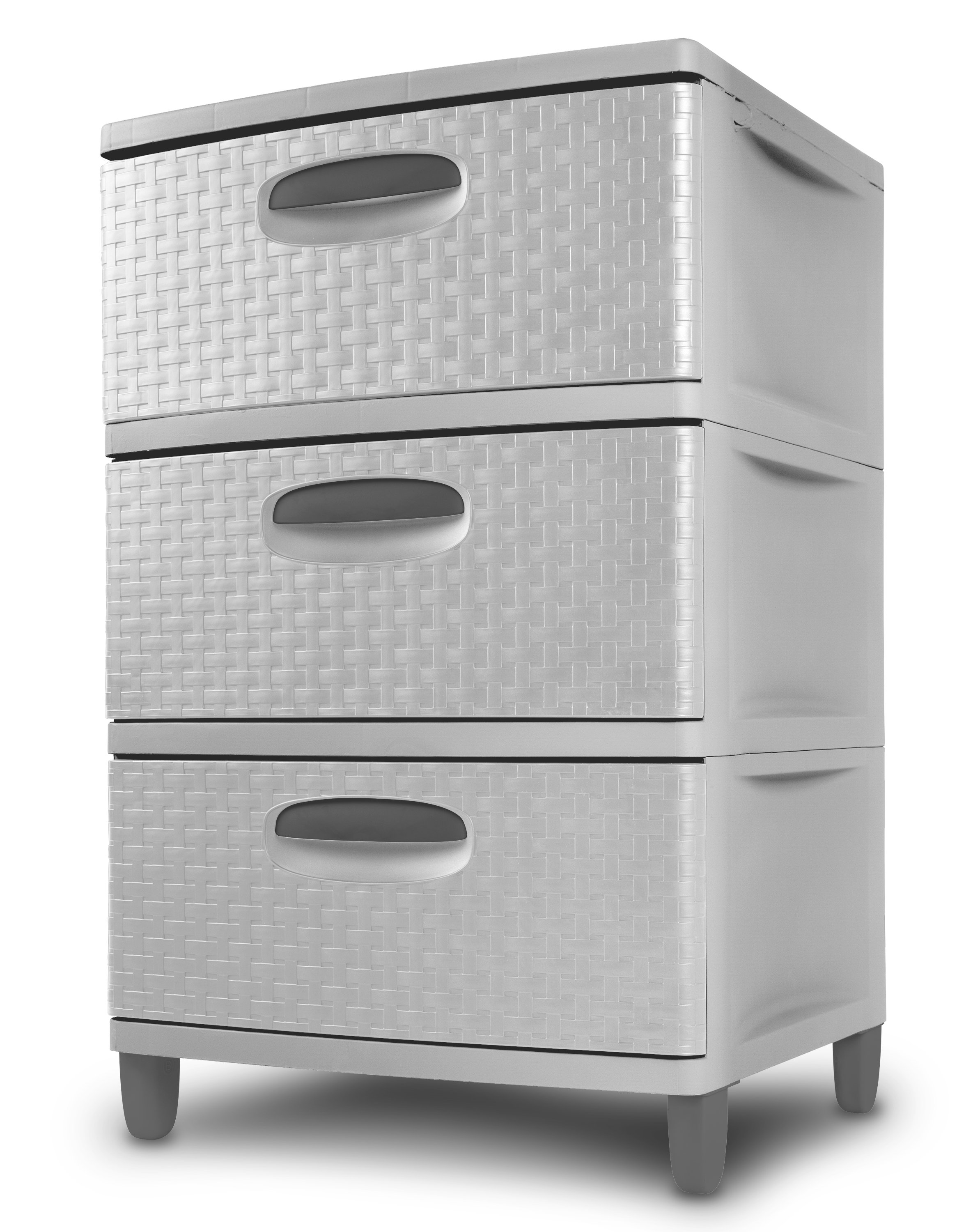 wicker drawer unit on Sterilite Weave 3 Drawer Storage Chest Reviews Wayfair