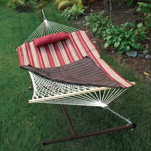 Brookside 4 Piece Rope Cotton Hammock with Stand Set
