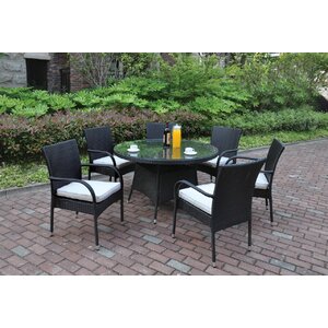 7 Piece Dining Set with Cushions