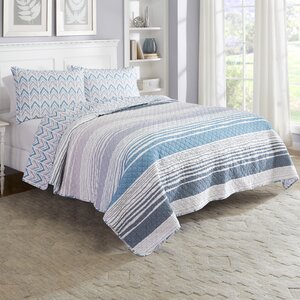 Trevino 3 Piece Reversible Quilt Set