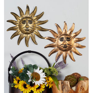 Metal Sun Wall Du00e9cor (Set of 3)