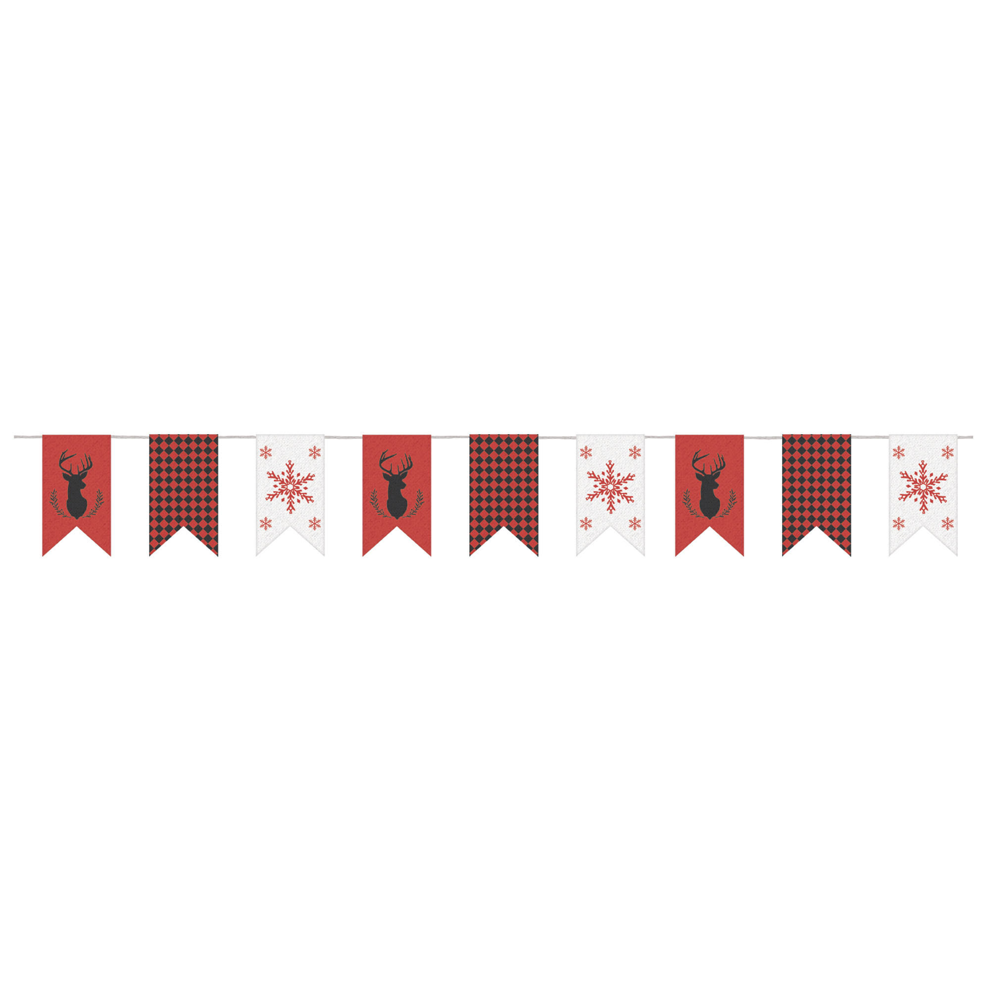Amscan Christmas 9 Multi Colored Plaid Pennant Banner Wayfair