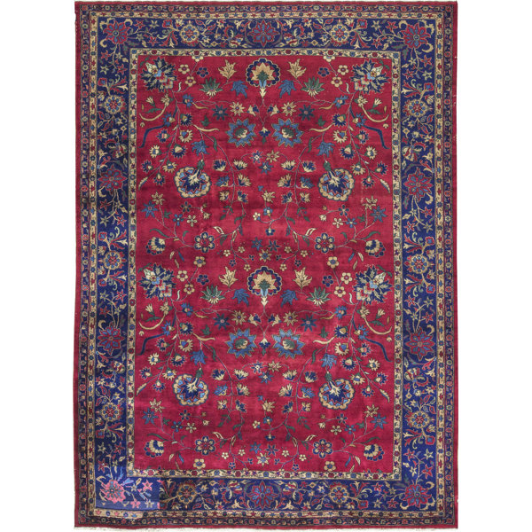 One-of-a-Kind Hand-Knotted Wool Red/Blue Area Rug by Bokara Rug Co., Inc.
