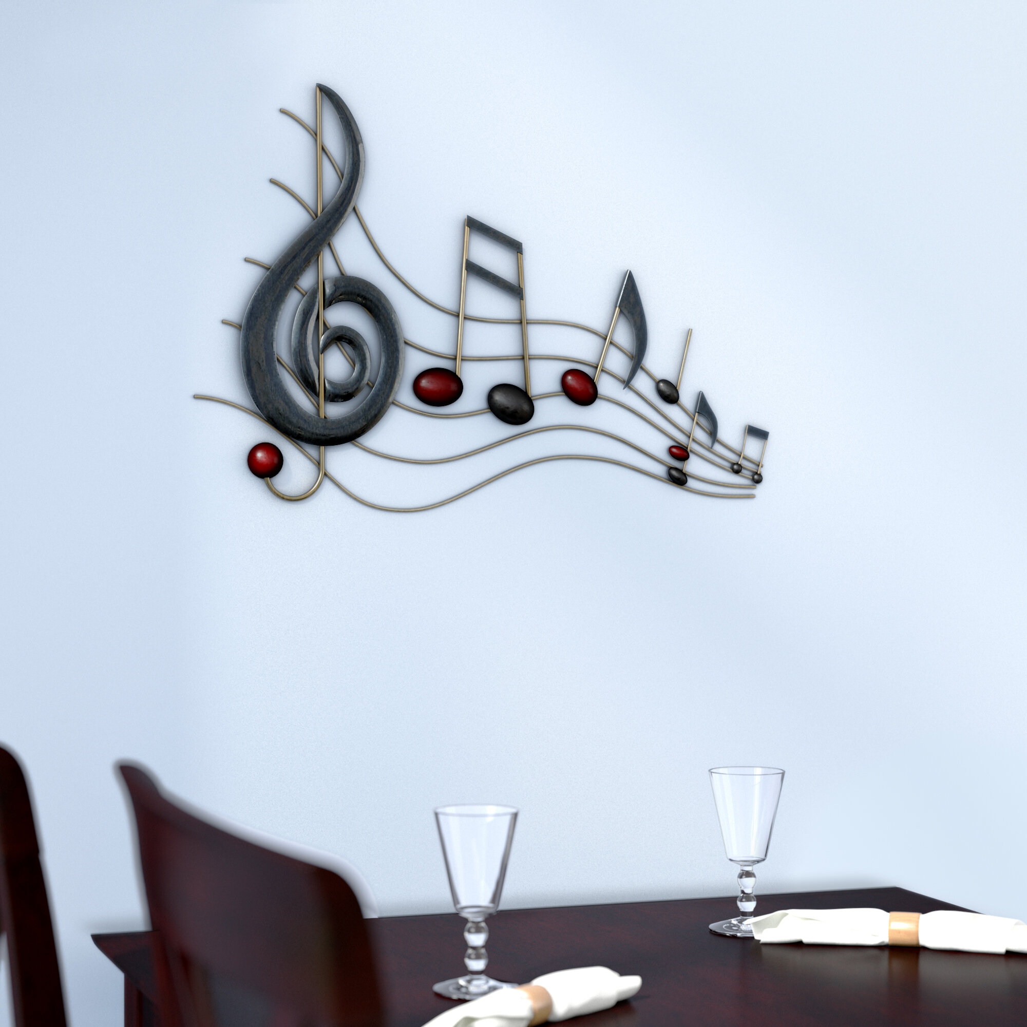 Winston Porter Metal Music Notes Wall Decor Reviews Wayfair