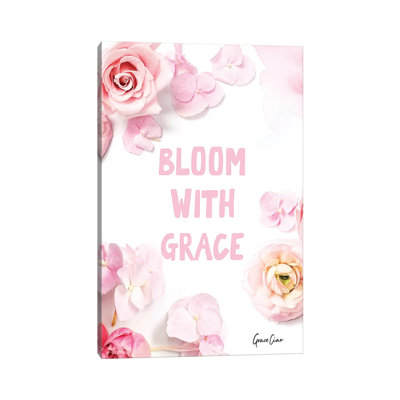 Bloom With Grace by Grace Ciao  Wrapped Canvas GalleryWrapped Canvas Gicl&eacute;e East Urban Home Size 26 H x 18 W x 15 D