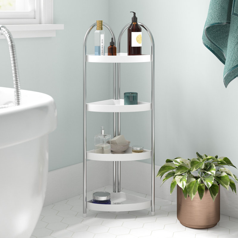 Wayfair Basics 4 Tier Corner Bathroom Shelf Unit | Wayfair ...