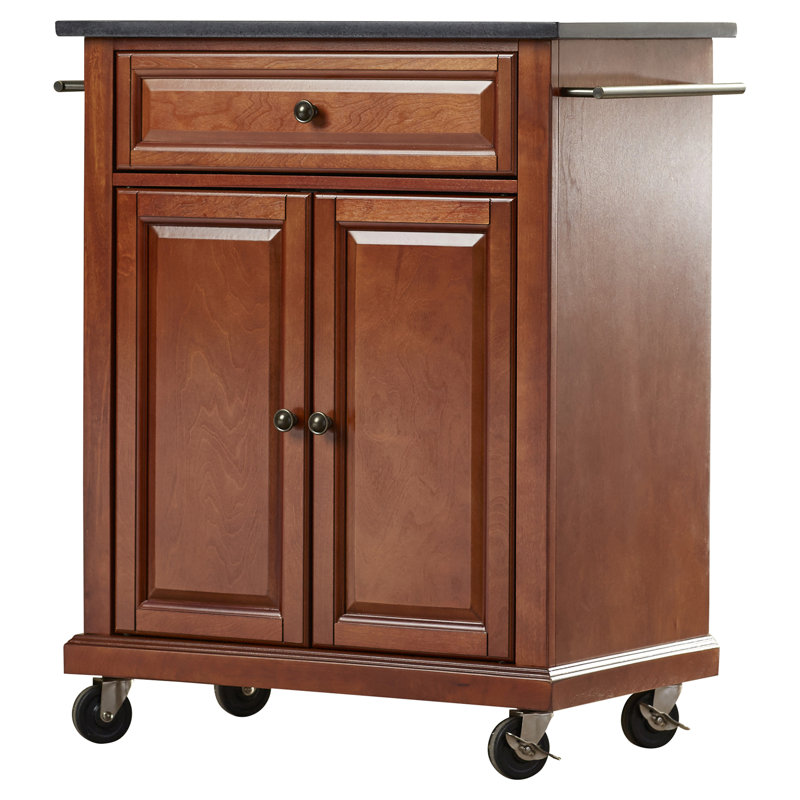 Darby Home Co Pottstown Solid Black Granite Top Portable ...