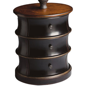 Kadine Oval Drum End Table by Astoria ..