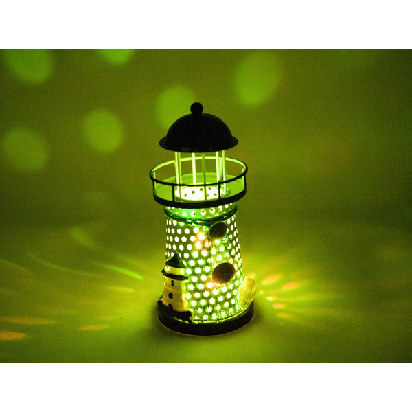 Attractiondesignhome Nautical Anchor Metal Vintage Openwork Ocean Lighthouse Color Changing Led Lantern Night Light Reviews Wayfair