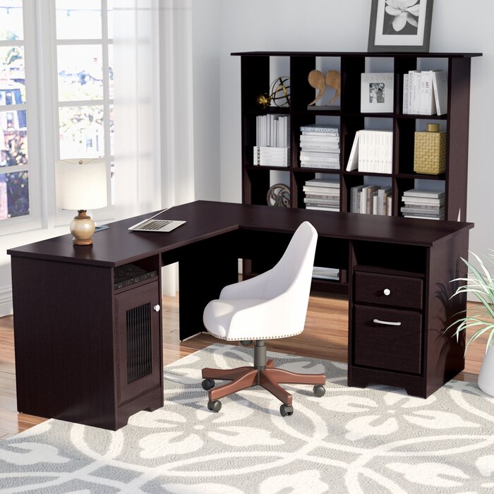 Red Barrel Studio Hillsdale Desk With Bookcase Office Set