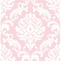 Damask Pink Peel Stick Wallpaper You Ll Love In 2021 Wayfair Victorian wallpaper roll persian damask dust pink rose gold metallic textured 3d. damask pink peel stick wallpaper you