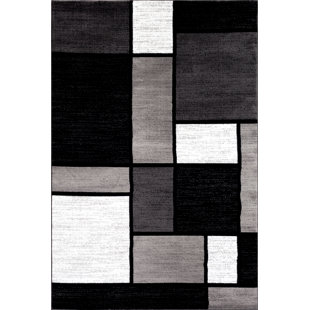 Modern Black Area Rugs Allmodern Lorenzo Machine Woven Gray Black Area Rug