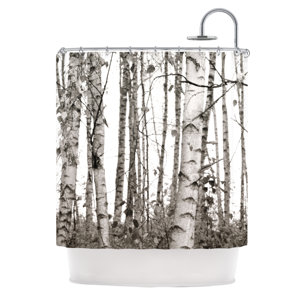 Birchwood by Monika Strigel Forest Shower Curtain