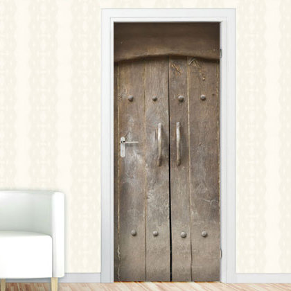 Williston Forge Old Door Wooden Gate Door Sticker Wayfair Co Uk