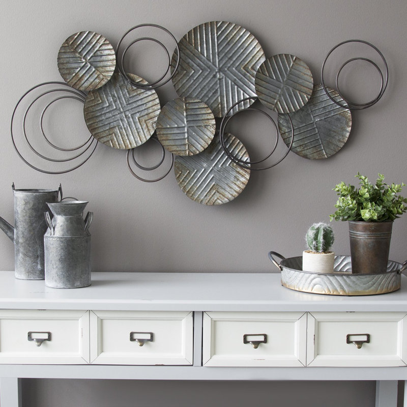 Williston Forge Galvanized Plates Wall Décor Reviews Wayfair Galvanized Plates Wall Décor