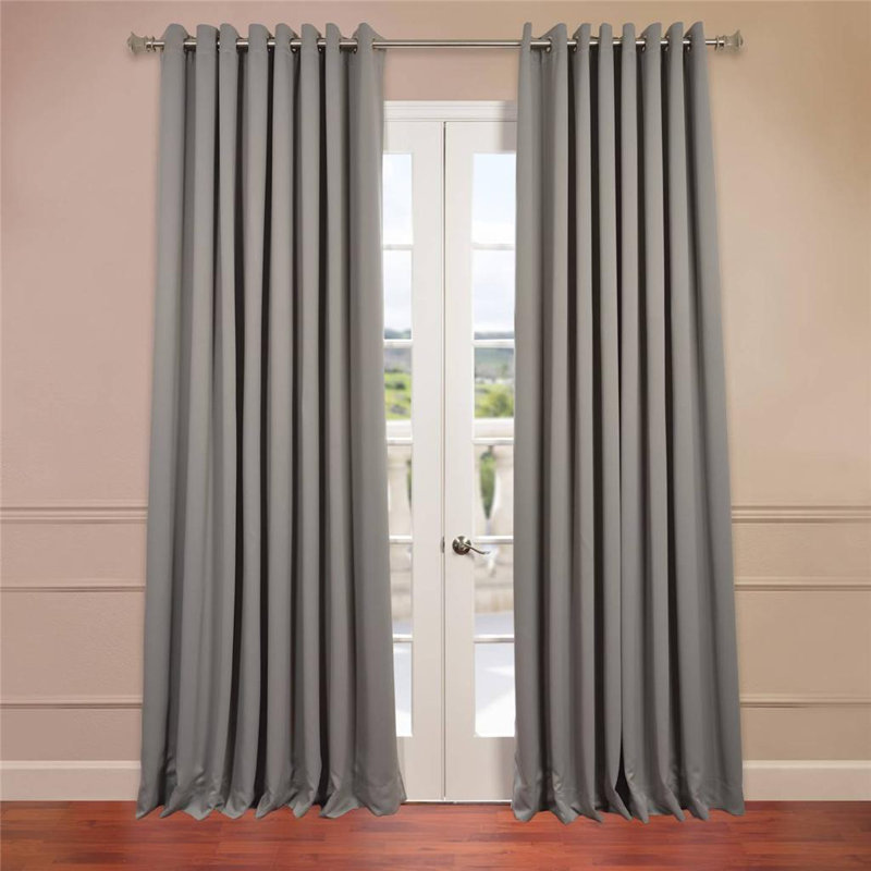 Legault Double Wide Solid Color Blackout Thermal Grommet Curtain