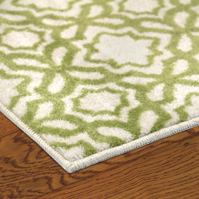 Ebern Designs Zinnea Geometric Tufted Green White Area Rug Wayfair Ebern Designs Zinnea Geometric Tufted