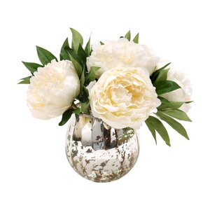 Buy Waterlook White Peonies in Mercury Glass!