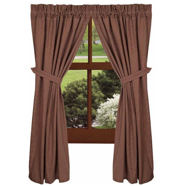Red Gingham Curtains Wayfair Madison park kaylee solid lightweight crushed sheer curtain scarf. red gingham curtains