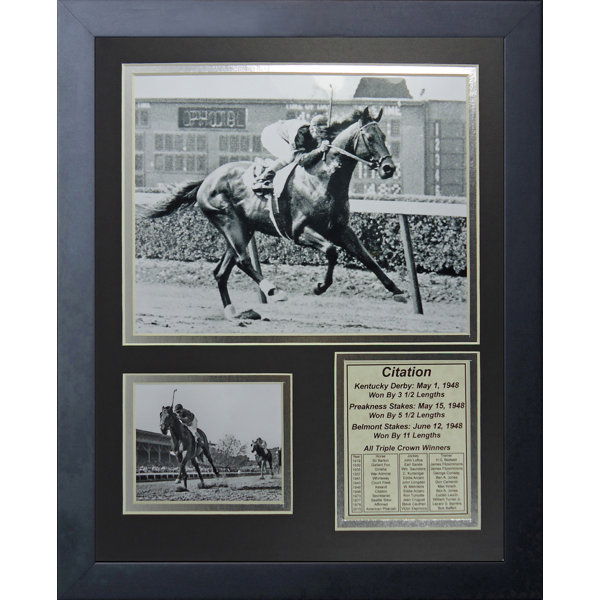 Citation - 1948 Triple Crown Winner Framed Memorabilia by Legends Never Die