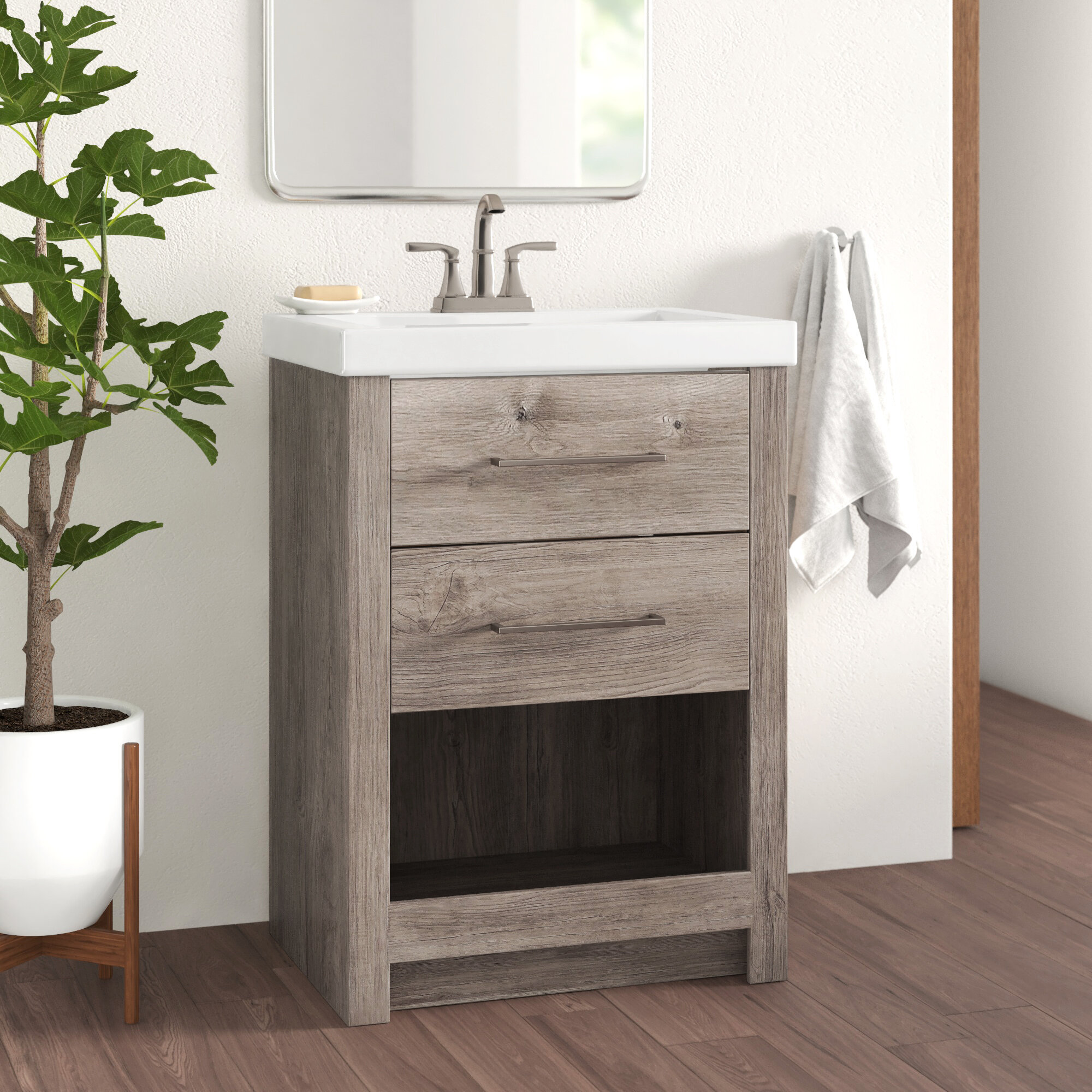 Avelar 25 Single Bathroom Vanity Set Reviews Allmodern