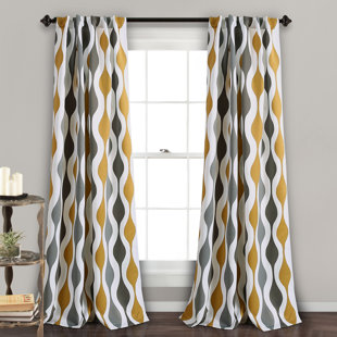 crowder mid century geo geometric room darkening rod pocket curtain panels set of 2 - Retro Curtains crowder mid century geo geometric room darkening rod pocket curtain panels set of 2 - Retro Curtains