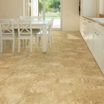 Perfection Floor Tile Travertine 20 X 20 X 5mm Luxury Vinyl Tile Wayfair