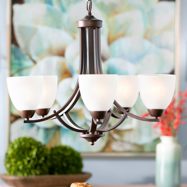 Hayden 5-Light Shaded Chandelier by Andover Mills