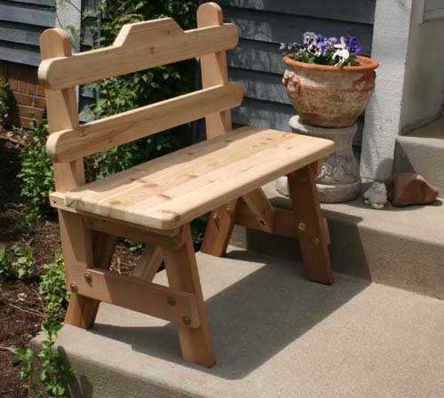 Cedar Tab Back Bench By Creekvine Designs Looking for
