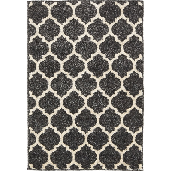Moore Black Area Rug by Charlton Home